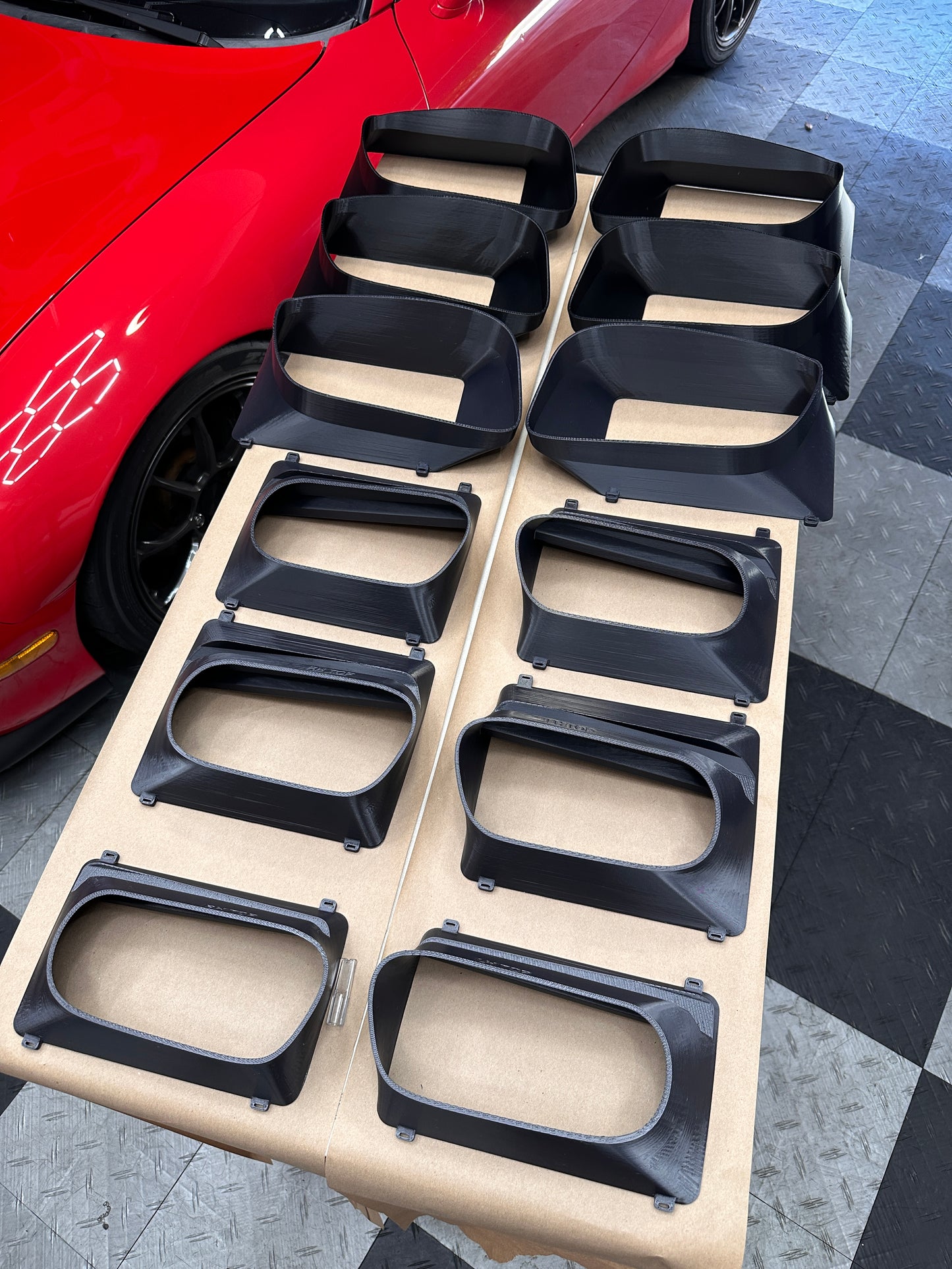Gabafied FD3S RX‑7 Oil Cooler Ducts (Pair) - 99‑Spec & 93-Spec (Pre‑Facelift)