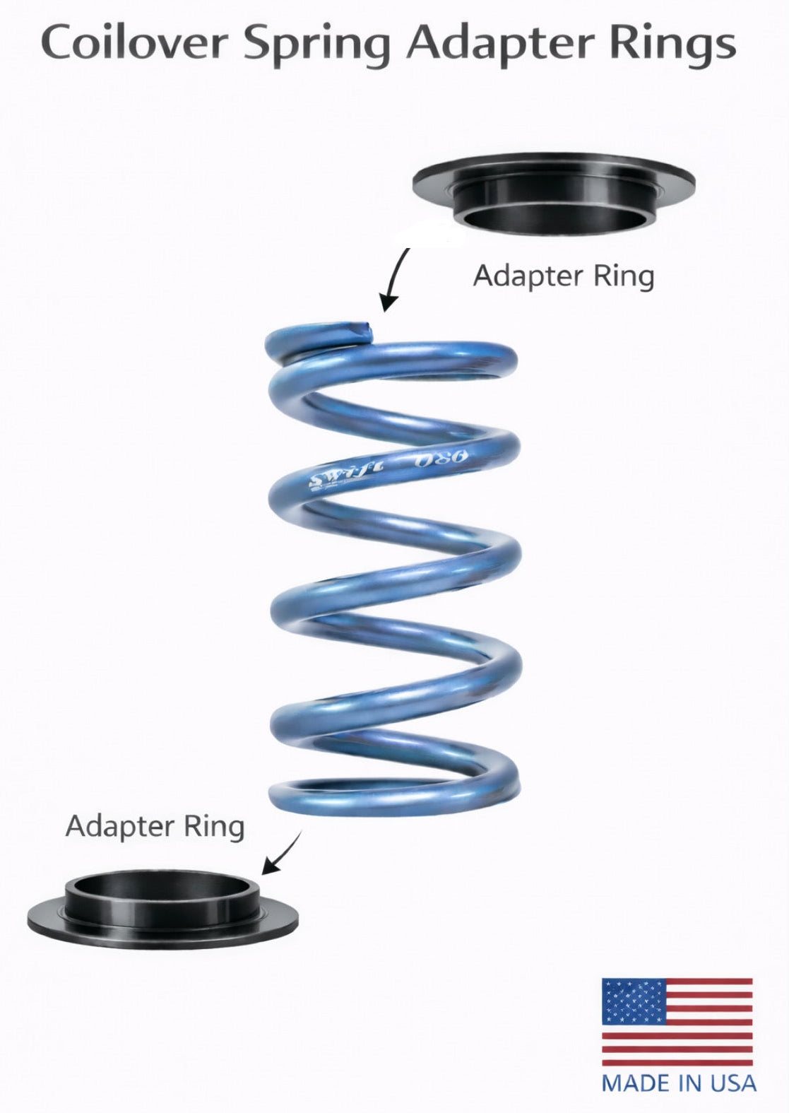 60mm to 65mm Coilover Spring Adapter Ring (4pcs / 8pcs)