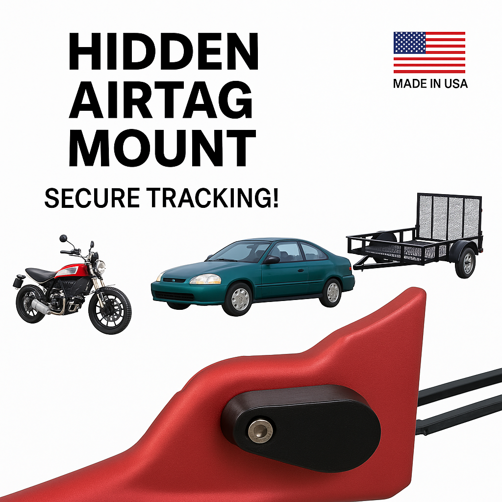 Gabafied AirTag anti-theft hidden mount for car, motorcycle, and bike bolts