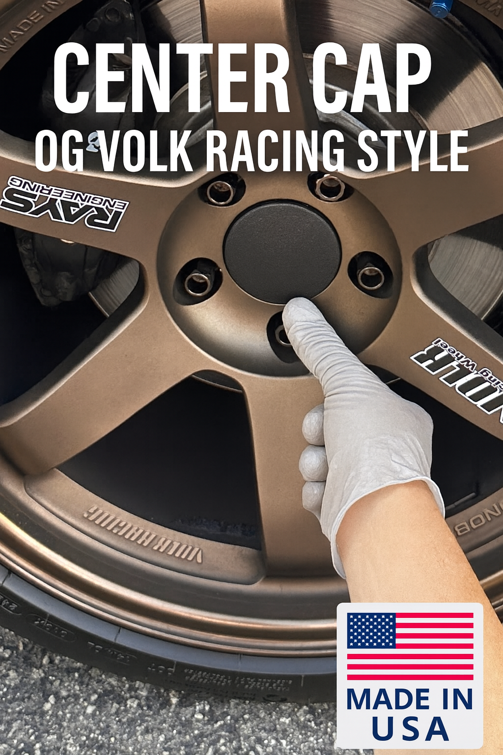 Rays Volk Racing Style Center Caps (Set of 4) - TE37 OG
