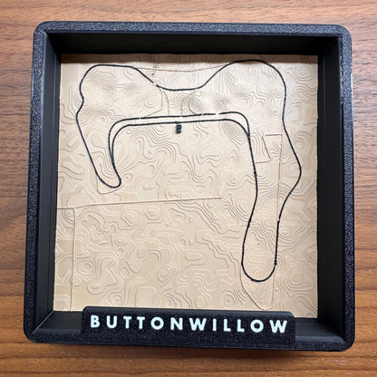 3D Track Map - Wall/Desk Art (Multiple Tracks, Willow Springs, Buttonwillow)