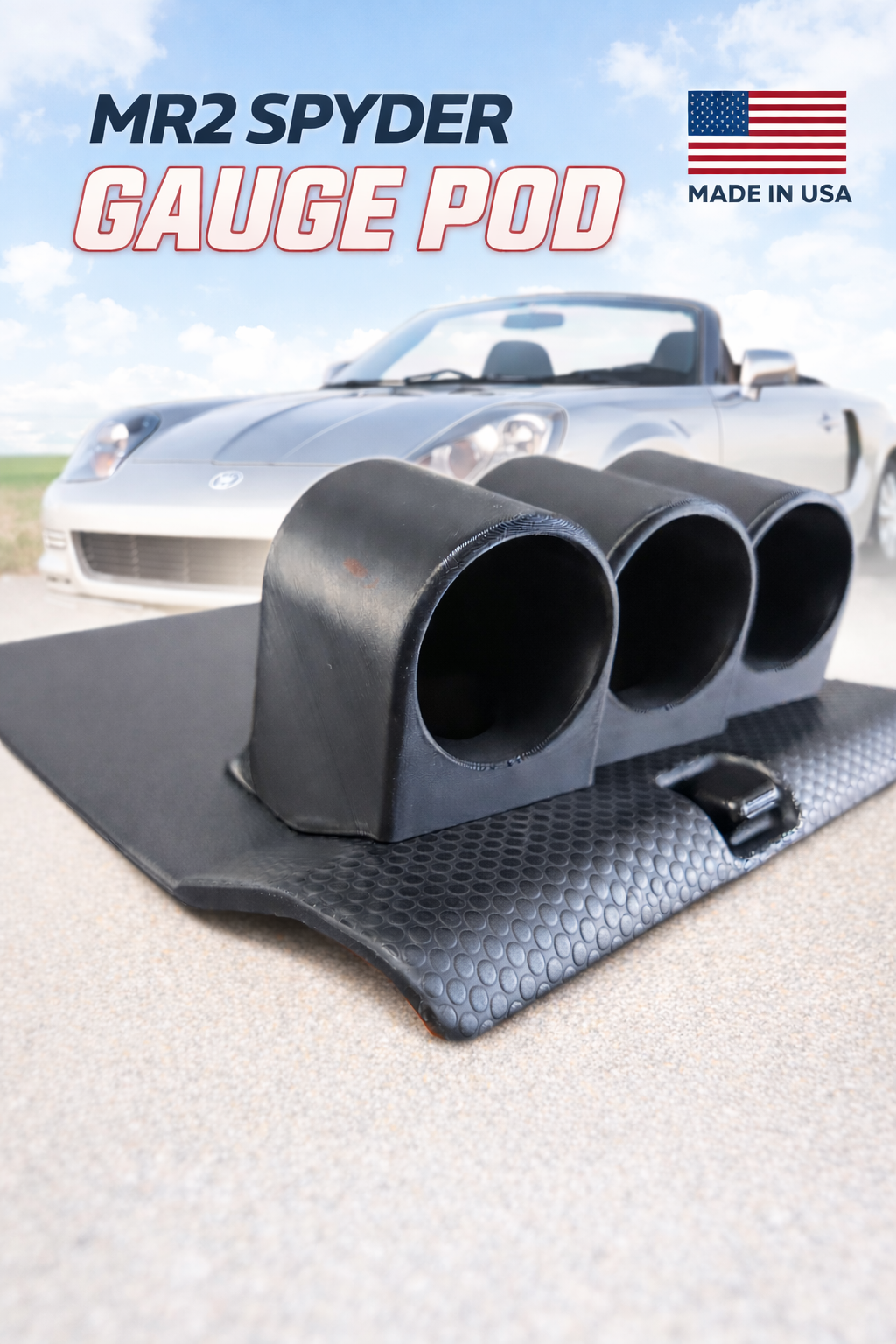 Triple 52mm Gauge Pod for Toyota MR2 Spyder / MR-S ZZW30 (2000–05)